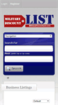 Mobile Screenshot of militarydiscountlist.com